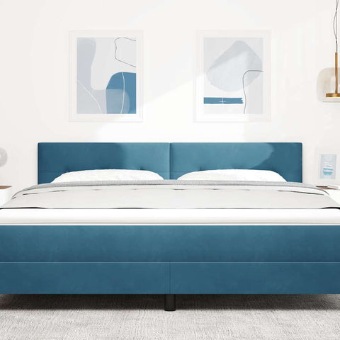 vidaXL Headboard Wall-mounted with Headboard Dark blue 180 cm Velvet