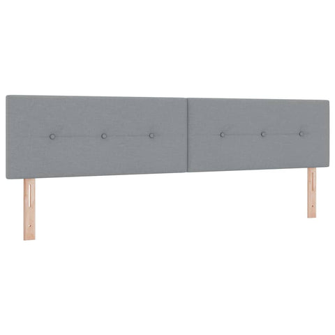vidaXL Headboard Height Adjustable Manual Light grey 200 cm Fabric