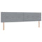 vidaXL Headboard Height Adjustable Manual Light grey 200 cm Fabric