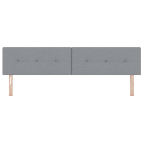 vidaXL Headboard Height Adjustable Manual Light grey 200 cm Fabric
