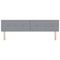 vidaXL Headboard Height Adjustable Manual Light grey 200 cm Fabric