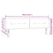 vidaXL Headboard Height Adjustable Manual Light grey 200 cm Fabric