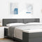 vidaXL Headboard Height Adjustable Manual Dark grey 200 cm Fabric