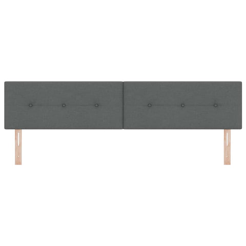 vidaXL Headboard Height Adjustable Manual Dark grey 200 cm Fabric