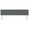 vidaXL Headboard Height Adjustable Manual Dark grey 200 cm Fabric