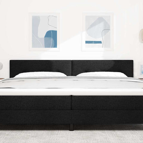 vidaXL Headboard Height Adjustable with Headboard Black 200 cm Fabric