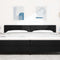 vidaXL Headboard Height Adjustable with Headboard Black 200 cm Fabric