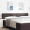 vidaXL Headboard Height Adjustable Manual Dark brown 200 cm Fabric