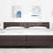 vidaXL Headboard Height Adjustable Manual Dark brown 200 cm Fabric