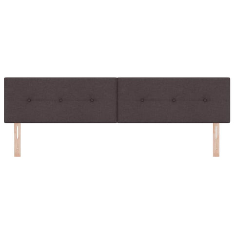 vidaXL Headboard Height Adjustable Manual Dark brown 200 cm Fabric