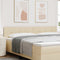vidaXL Headboard Height Adjustable with Headboard Cream 200 cm Fabric