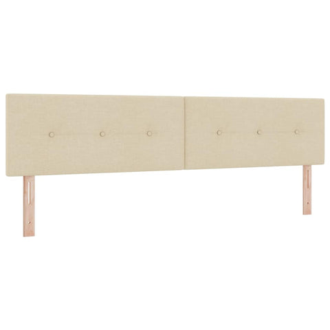 vidaXL Headboard Height Adjustable with Headboard Cream 200 cm Fabric