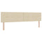 vidaXL Headboard Height Adjustable with Headboard Cream 200 cm Fabric