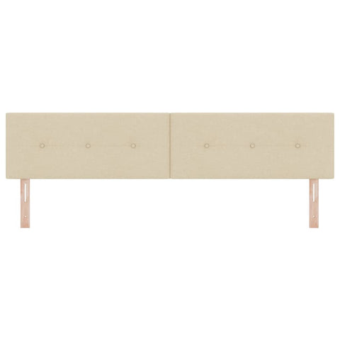 vidaXL Headboard Height Adjustable with Headboard Cream 200 cm Fabric