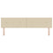 vidaXL Headboard Height Adjustable with Headboard Cream 200 cm Fabric