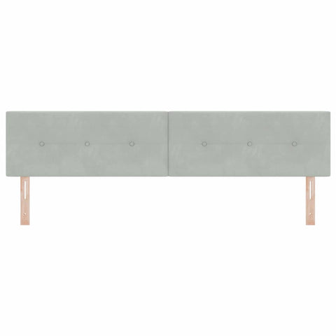 vidaXL Headboard Wall-mounted with Headboard Light grey 200 cm Velvet