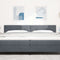 vidaXL Headboard Wall-mounted with Headboard Dark grey 200 cm Velvet