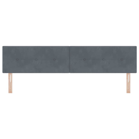 vidaXL Headboard Wall-mounted with Headboard Dark grey 200 cm Velvet