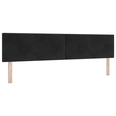 vidaXL Headboard Wall-mounted with Headboard Black 200 cm Velvet