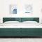 vidaXL Headboard Wall-mounted with Headboard Dark green 200 cm Velvet