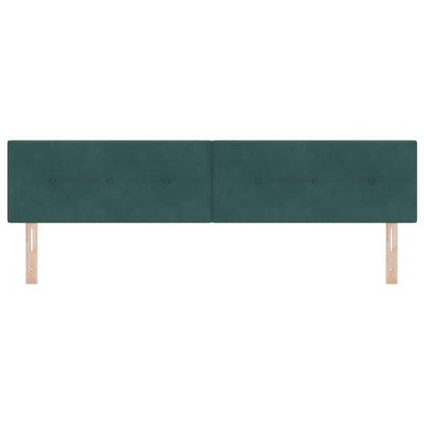 vidaXL Headboard Wall-mounted with Headboard Dark green 200 cm Velvet