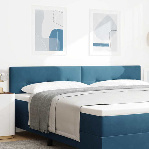 vidaXL Headboard Wall-mounted with Headboard Dark blue 200 cm Velvet