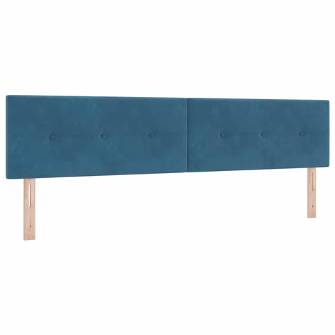 vidaXL Headboard Wall-mounted with Headboard Dark blue 200 cm Velvet
