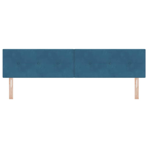vidaXL Headboard Wall-mounted with Headboard Dark blue 200 cm Velvet
