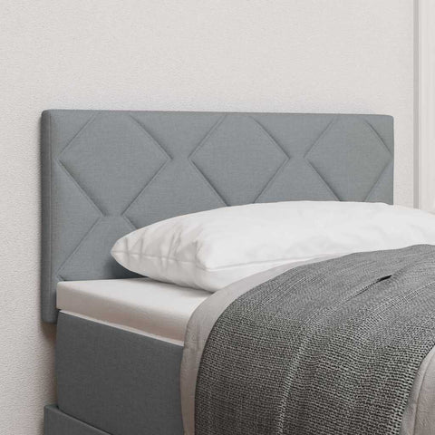 vidaXL Fabric Headboard Geometric Manual Light grey 80 cm Fabric