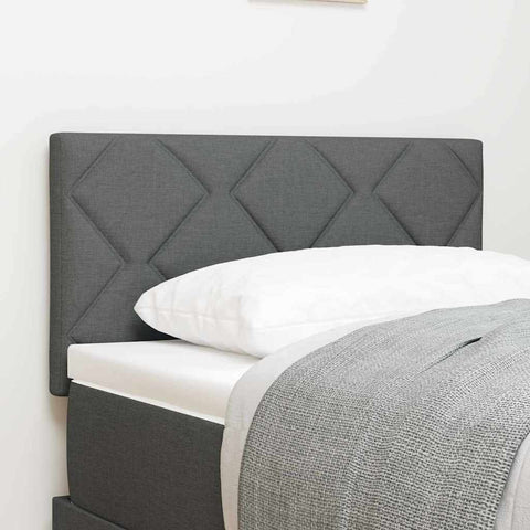 vidaXL Fabric Headboard Geometric Manual Dark Grey 80 cm Fabric
