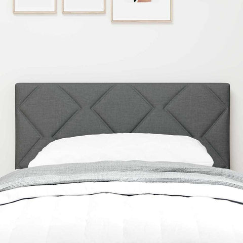 vidaXL Fabric Headboard Geometric Manual Dark Grey 80 cm Fabric