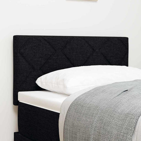 vidaXL Fabric Headboard Geometric with Headboard Black 80 cm Fabric