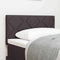 vidaXL Fabric Headboard Geometric Manual Dark brown 80 cm Fabric
