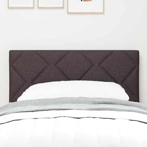 vidaXL Fabric Headboard Geometric Manual Dark brown 80 cm Fabric