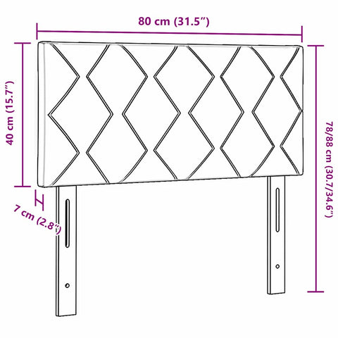 vidaXL Fabric Headboard Geometric with Headboard Taupe 80 cm Fabric