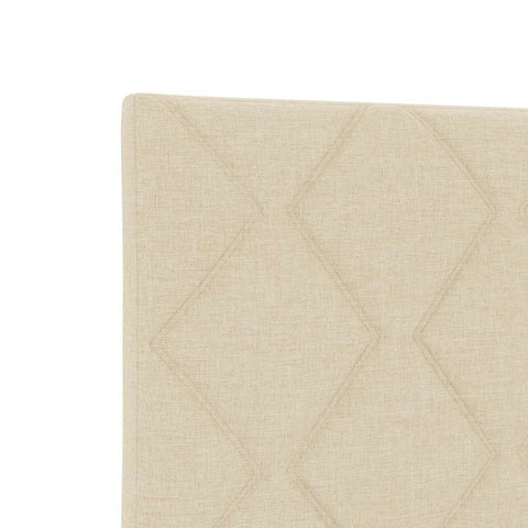 vidaXL Fabric Headboard Geometric with Headboard Cream 80 cm Fabric