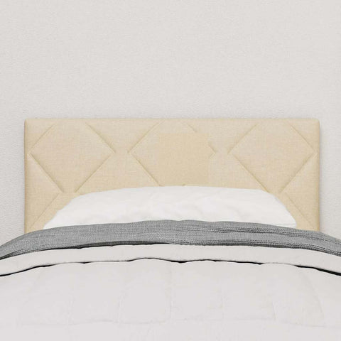 vidaXL Fabric Headboard Geometric with Headboard Cream 80 cm Fabric