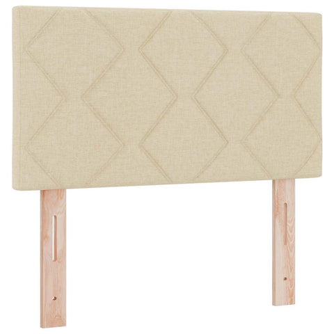 vidaXL Fabric Headboard Geometric with Headboard Cream 80 cm Fabric