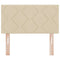 vidaXL Fabric Headboard Geometric with Headboard Cream 80 cm Fabric