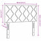 vidaXL Fabric Headboard Geometric with Headboard Cream 80 cm Fabric