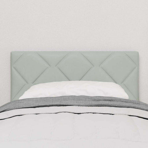 vidaXL Headboard Wall-mounted Geometric Manual Light grey 80 cm Velvet