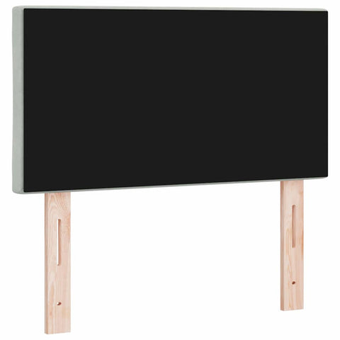 vidaXL Headboard Wall-mounted Geometric Manual Light grey 80 cm Velvet