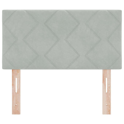 vidaXL Headboard Wall-mounted Geometric Manual Light grey 80 cm Velvet