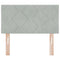 vidaXL Headboard Wall-mounted Geometric Manual Light grey 80 cm Velvet