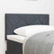 vidaXL Headboard Wall-mounted Geometric Manual Dark grey 80 cm Velvet