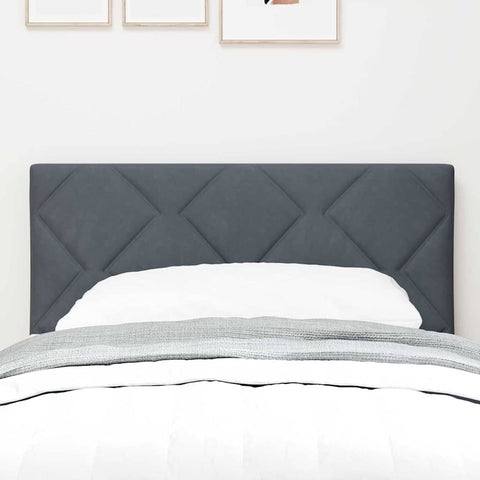 vidaXL Headboard Wall-mounted Geometric Manual Dark grey 80 cm Velvet