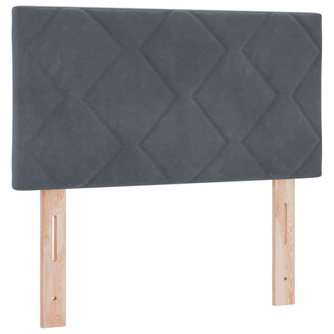 vidaXL Headboard Wall-mounted Geometric Manual Dark grey 80 cm Velvet
