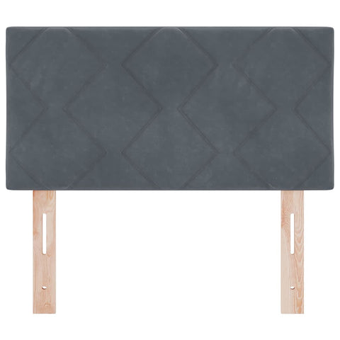 vidaXL Headboard Wall-mounted Geometric Manual Dark grey 80 cm Velvet
