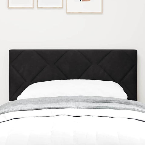 vidaXL Headboard Wall-mounted Geometric Manual Black 80 cm Velvet