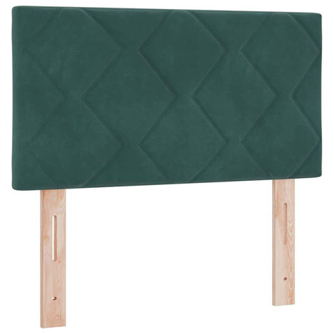 vidaXL Headboard Wall-mounted Geometric Manual Dark green 80 cm Velvet